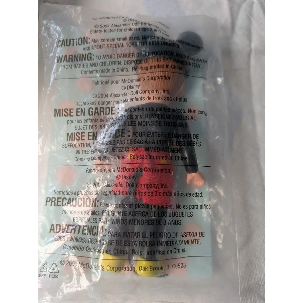 2004 Madame Alexander McDonalds Disney Mickey & Minnie Mouse Dolls NIP Set of 2